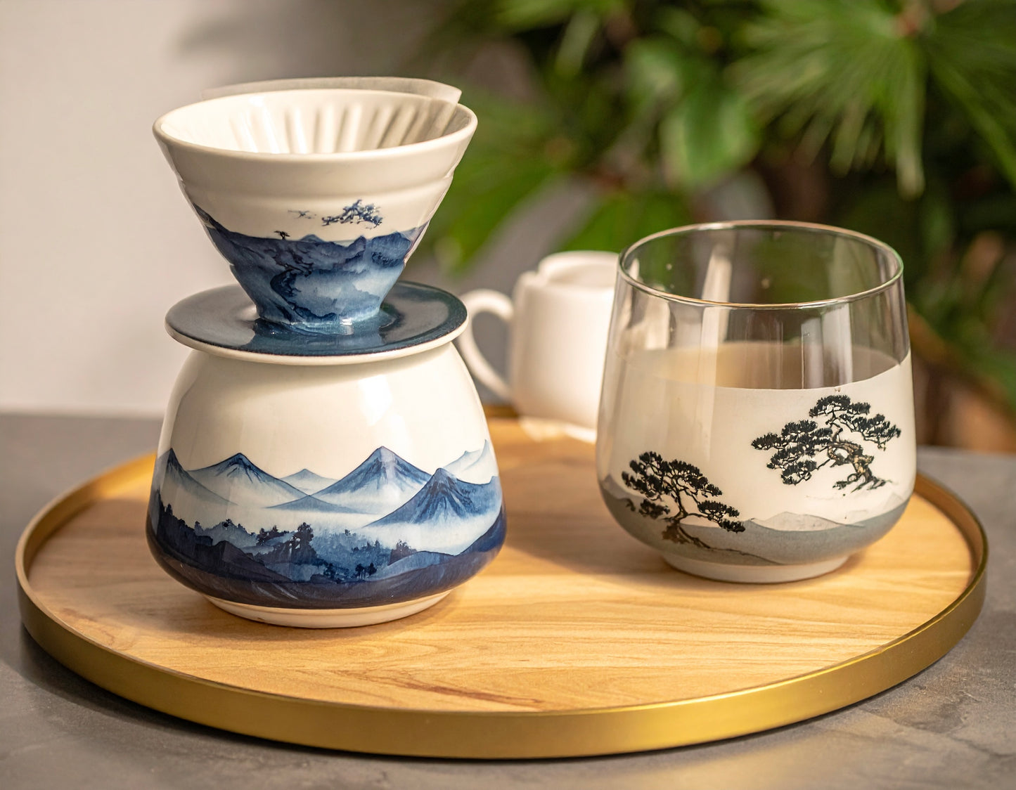 KAZEN Aonami Coffee Dripper Set