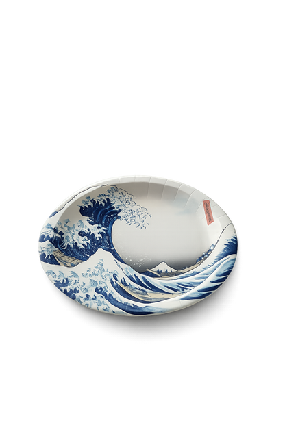 KAZEN Wave Paper Plate – Japanese BBQ Edition (10 Pack, 9 inch, Made in Japan)